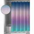 thumbnail image 3 of Shower Curtain, Teal Gradient Blue to Purple Ombre Waterproof Shower Curtain Set with Hooks for Bathroom Showers,Stalls and Bathtubs,72x72In Watercolor Simple Style, 3 of 8