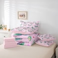thumbnail image 6 of Feelyou Cartoon Butterfly Bedding Comforter Set 7pcs, Cute Love Heart Queen Bedding Sets, 6 of 8