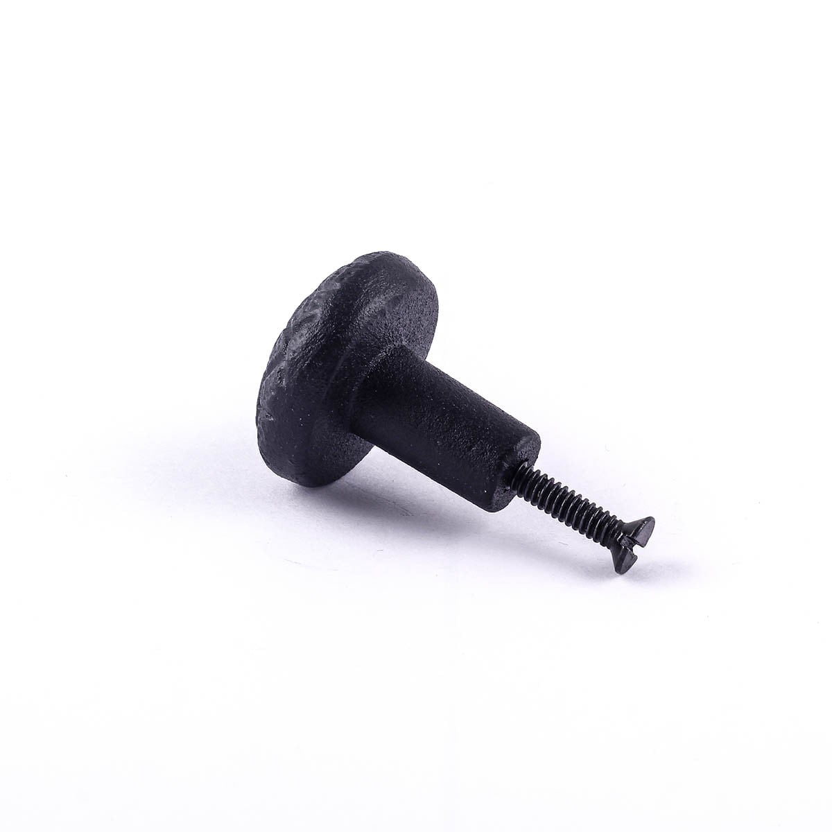 Iron Kitchen Cabinet Knob Black Round Cobble Stone style Kitchen Cabinet Hardware Pack of 4|Renovators Supply