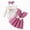 R001-Hot Pink, variant on NOLDARES Newborn Baby Girl Christmas Outfit Long Sleeve Romper Suspender Skirt Headband 3Pcs Set(Hot Pink,9-12 M)