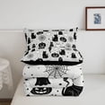 thumbnail image 5 of Feelyou Cartoon Ghost Cat Full Size Comforter Sets, Happy Halloween Pumpkin Bedding Comforter Set, Black Reversible, 3 Pieces, 1 Comforter and 2 Pillowcases, 5 of 7