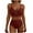 Wine, variant on KIHOUT Women's Split Bikini Swimsuit Solid Color Halter V-Neck Cutout High-Waisted Textured Pleated Removable Padded No Underwire for Beach Pool Summer