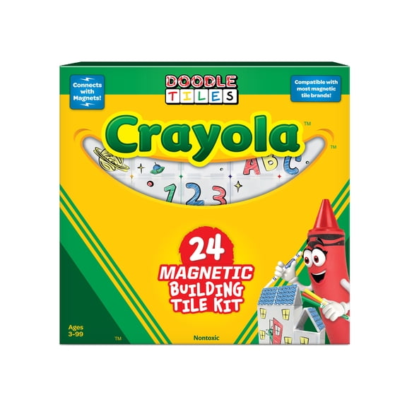 Crayola Doodle Magnetic Tile 24-Piece Set