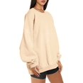 thumbnail image 2 of Sweat-shirts Surdimensionnés pour Femmes Pull Col Rond Vêtements Confortables Automne Hiver Mode 2023, 2 of 5
