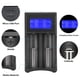 thumbnail image 5 of Viaje SEIVI PC Negro Portátil Viaje LCD Pantalla Inteligente USB Doble Ranura Cargador De Batería Para Ni MH Ni Cd AA AAA Li Ion LiFePO4 IMR 26650 14500, 5 of 7