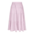 thumbnail image 4 of Zoyoen Girls Ruffle Skirt- Cute Drawstring Elastic Waist Casual Kids Maxi Skirt Pink Size 8, 4 of 7