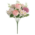 thumbnail image 2 of Verdsylv Chrysanthemum & Rose Mixed Bouquet - 7-Head Realistic Artificial Flower Arrangement for Dining Table, Mantelpiece & Wedding Hand-Held Bouquet, Wedding Hand-Held Bouquet, 2 of 9