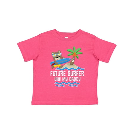 

Inktastic Surfing Future Surfer Like Daddy Gift Toddler Boy or Toddler Girl T-Shirt