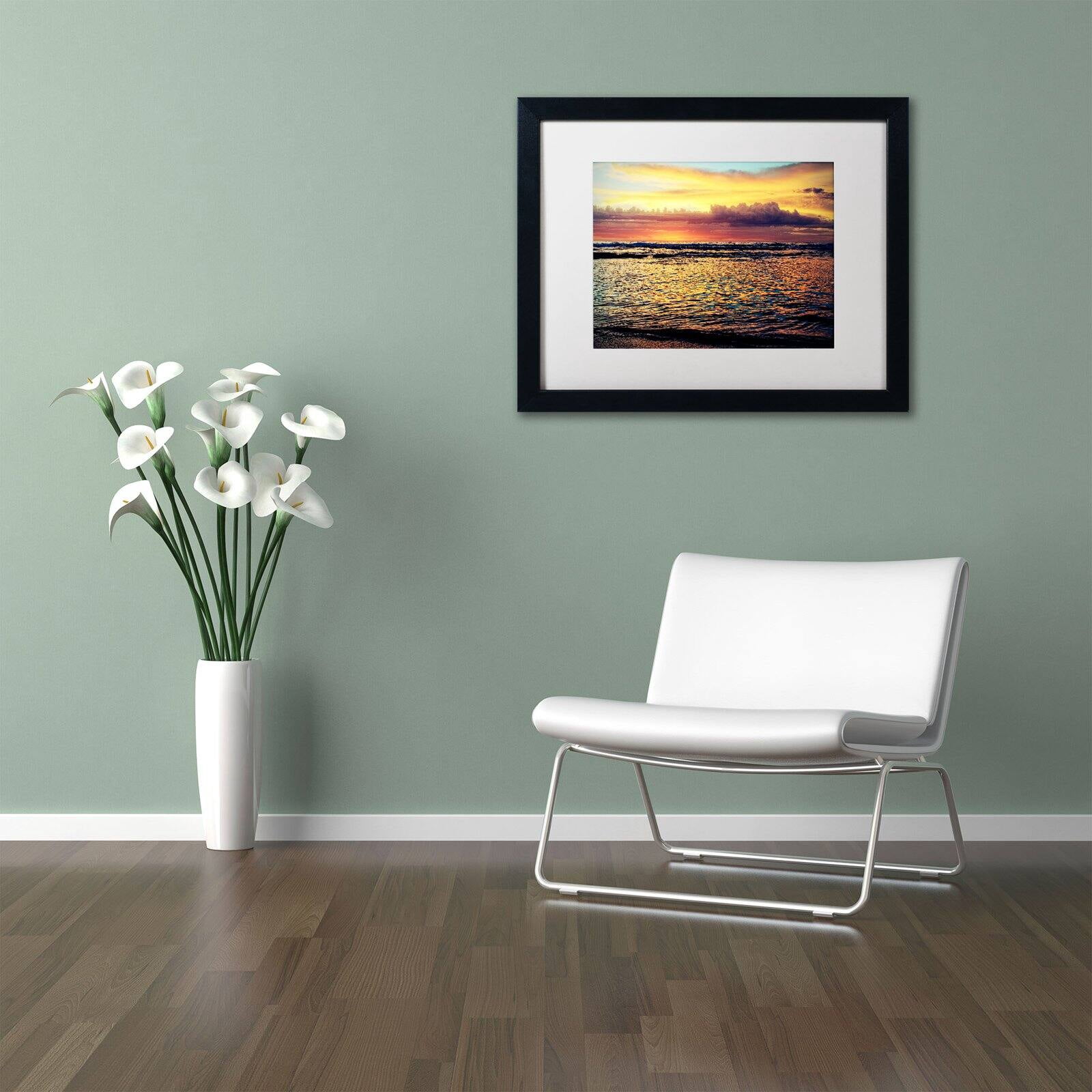 Trademark Fine Art "Morning Glory" Canvas Art by Beata Czyzowska Young, White Matte, Black Frame