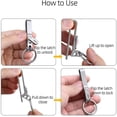 thumbnail image 3 of Titanium Alloy Magnetic Keychain - Anti-Lost Quick-Release Key Ring, Smart Locked Belt Keys Chain with Spring, 3 of 7