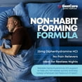 thumbnail image 4 of GenCare Sleep Aid Diphenhydramine HCl 25 mg Non Habit Forming Pills, 100 Caplets, 4 of 7