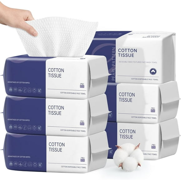 Toalla facial desechable BODFPPC, 600 unidades, algodón suave