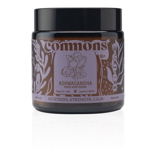 Ashwagandha Adaptógeno 45g Commons Polvo 100% Orgánico Commons Original