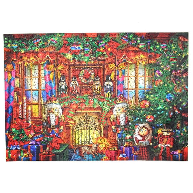 Madera Para Adultos Y Niños, Rompecabezas Irregulares Diy Para Navidad, Regalo De Acción De Gracias, Juguetes Educativos Para Niños Vogacara HA046830-01