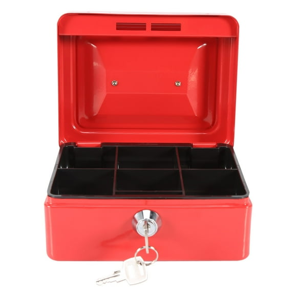 Security Box,Mini Steel Petty Lockable Cash Money Coin Safe Security Box Household