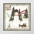thumbnail image 1 of Shamp, Cindy 12x12 White Modern Wood Framed Museum Art Print Titled - Fishing Hole Snowman, 1 of 4