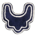 thumbnail image 3 of Home Weavers Allure Collection 100% Cotton Contour Rug 20"x20", Soft & Absorbent U-Shaped Toilet Rug, Non-Slip Backing, Quick Dry, Machine Washable Bathroom Floor Mat for Toilet Base, Navy, 3 of 9