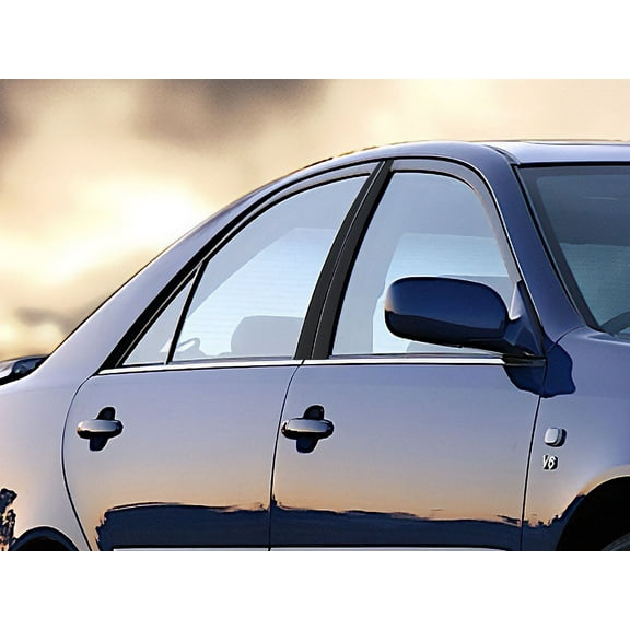 Rvinyl Pillar Post Window Trim Compatible with Toyota Camry 1997-2001 - Gloss (Black)