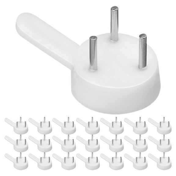 IBASETOY 50pcs Wall Hangers without Nails Plastic Hanger Hooks for Classroom Organization with Easy Installation