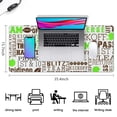 thumbnail image 5 of Long Mouse Pads for Desk,Green Brown Football Words Pattern Desk Mats on Top Of Desks, Desk Mouse Pad Extra Large with 3mm Non-Slip Base and Stitched Edge for Gaming,Office,Work,Home 35.4"x15.7", 5 of 6