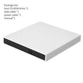 thumbnail image 2 of Graveur de CD USB 2.0; Lecteur de DVD Externe; Enregistreur Externe Portable pour PC Portable, Blanc, 2 of 9