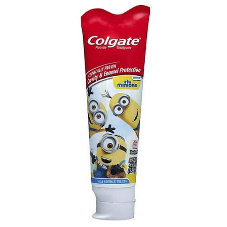 Colgate Enfants Minions Dentifrice, Fruit Bubble doux 4,60 oz (Lot de 3)