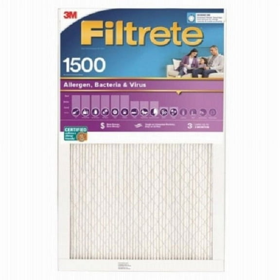 3M Filtrete 2027DC-4 Purple 16" x 30" x 1" MPR 1500 3 Month Air Filter - Quantity of 4