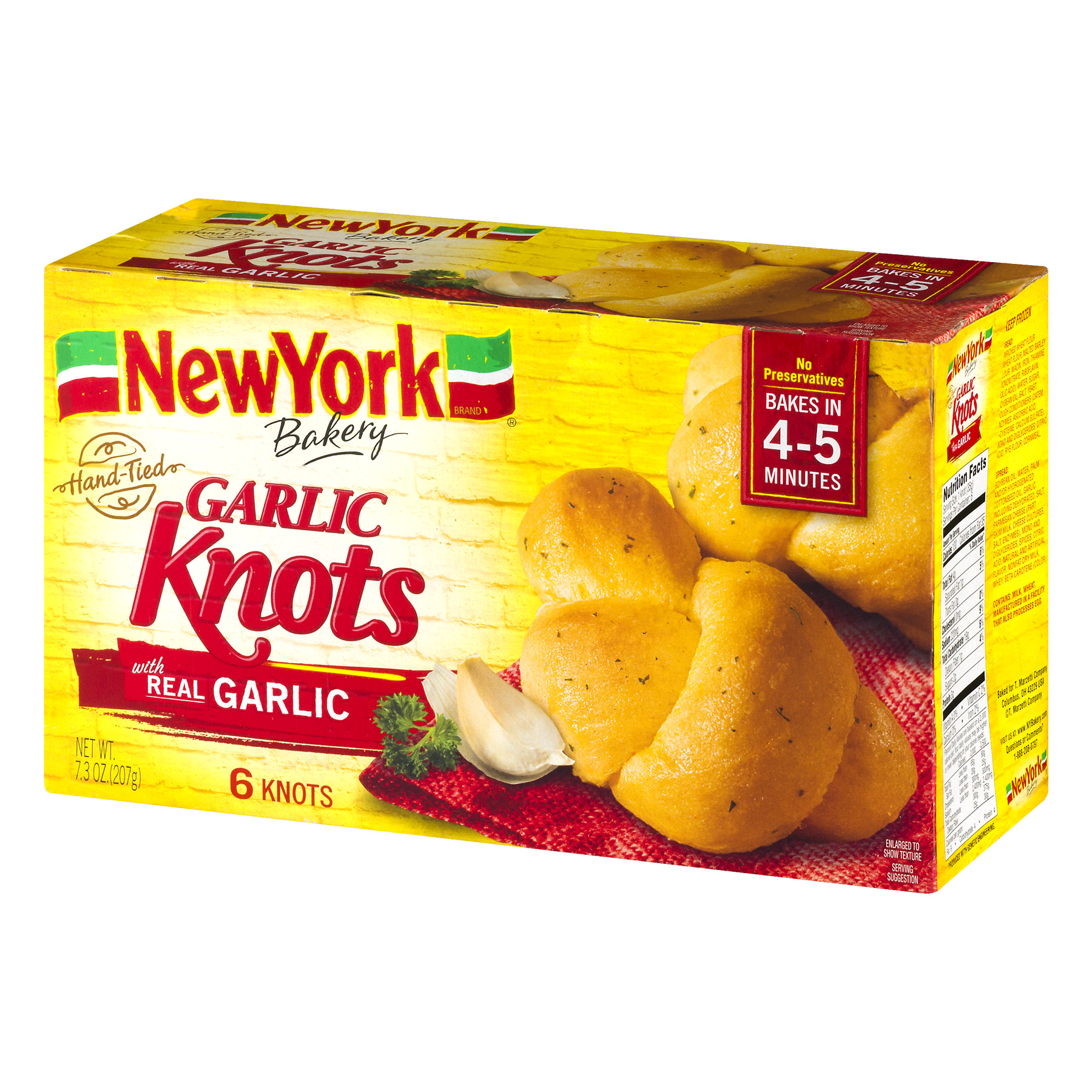 New York Bakery Hand Tied Garlic Knots With Real Garlic 6 Knots Walmart Com Walmart Com