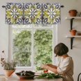 thumbnail image 5 of Abstract Yellow Floral Window Valance Curtain Oil Painting Rod Pocket Short Curtain for Living Room, Bedroom & Kitchen Window Decor 54x18in, 5 of 8