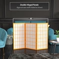 thumbnail image 3 of Red Lantern 3 ft. Short Window Pane Shoji Screen - Honey - 3 Panels, 3 of 7