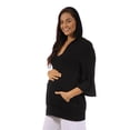 thumbnail image 3 of Women's 3/4 Sleeve Slip-on Maternity Hoodie Top, 3 of 7