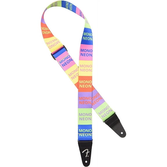 Fender MonoNeon Logo Strap, Multi-Color, 2"