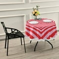 thumbnail image 6 of Dreamtimes 60" Valentine's Day Round Tablecloth, Valentine's Day Red Heart Round Table Cloth Water Resistant Spill Proof Large Table Cover for Valentine's Day Romantic Dinner Decorate, 6 of 7