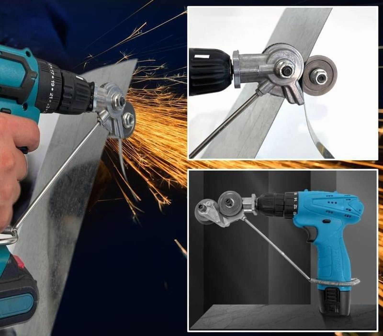 Electric Drill Plate Cutter Electric Drill Sheet Cutting Machine  Portable Shearing Machine Drill Bit Metal Drill Attachment for Cutting Thin Iron Thin White Sheet Steel Aluminum