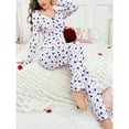 thumbnail image 5 of Valentine's Day Pajamas for Women Set Evening Lounge Womens Pajama Sets Crew Neck Soft Pj Set Long Sleeve Shirts Matching Pjs for Couples Blue, 5 of 8