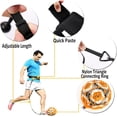 thumbnail image 2 of Cinturón de entrenamiento de fútbol (balón de fútbol no incluido), bolsillos de malla de colores aleatorios, cinturón ajustable para niños como ayuda para el entrenamiento de control de práctica, 2 of 5