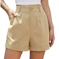 thumbnail image 2 of Pantalones cortos Jouica casuales con cintura elástica enrollable para mujer, 2 of 5