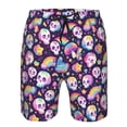 thumbnail image 3 of Balery Skull colorful mushroom rainbow Traje de Baño Estilo Hawaiano para Hombre, Shorts de Secado Rápido con Bolsillos-XX-Large, 3 of 6