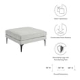 thumbnail image 5 of Modway Evermore Upholstered Fabric Ottoman in Light Gray, 5 of 6