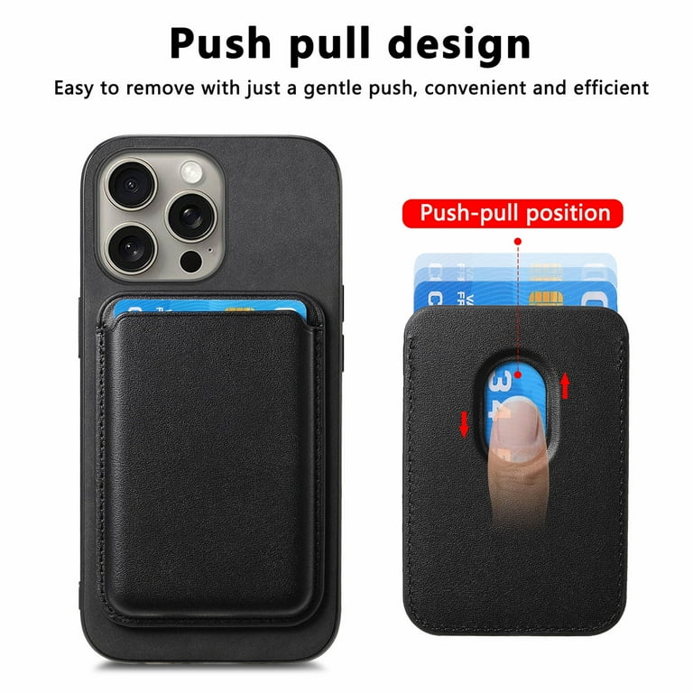 Magnetic 2 in 1 Detachable Wallet Compatible with iPhone 16 Plus