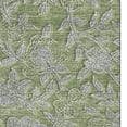 thumbnail image 3 of HomeRoots 664635 9 x 12 ft. Olive Green & Gray Floral Transitional Washable Machine Made Rectangle Area Rug with UV Protection, 3 of 9