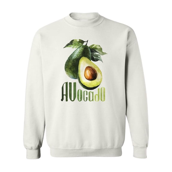 Artistic Watercolor Avocado Sweatshirt Men -Image by Shutterstock, Male Small