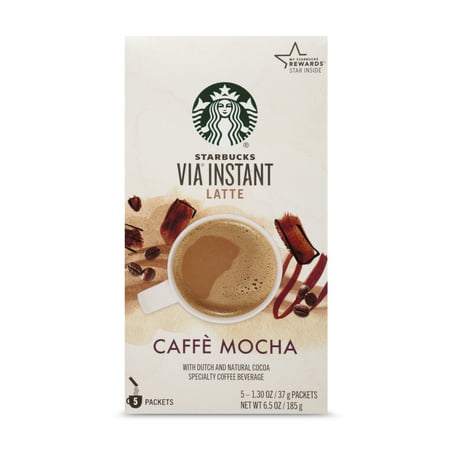 Starbucks VIA Instant Caffe Mocha Latte (1 box of 5 (Best Instant Coffee Brands)