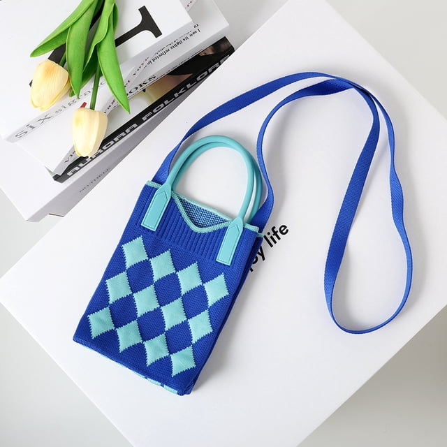 Bolso de mano tejido volador, bolso de moda coreano, bolso de compras de ocio para estudiantes femeninas de gran capacidad