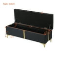 thumbnail image 3 of Harper & Bright Designs 2-Pieces Bedroom Sets, Queen Size Upholstered Platform Bed with Hydraulic Storage System, Storage Ottoman with Metal Legs, Black, 3 of 9