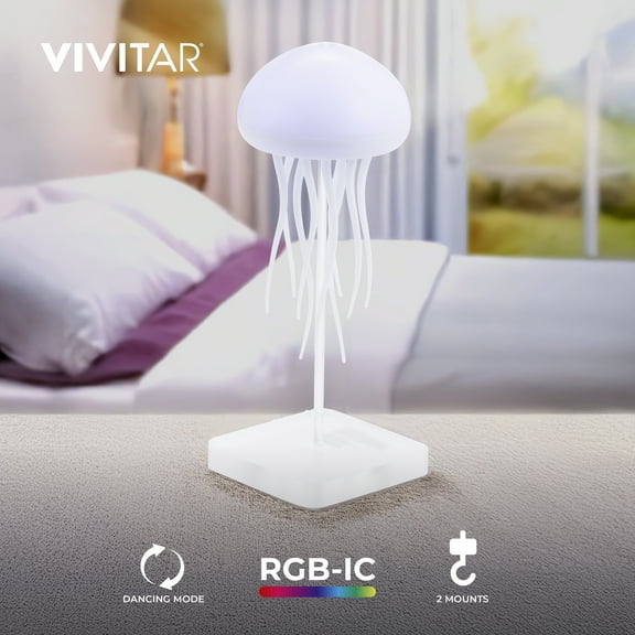 Vivitar RGB Jellyfish Mood Light – Dynamic LED Ambiance for Home, Dorm, and Office