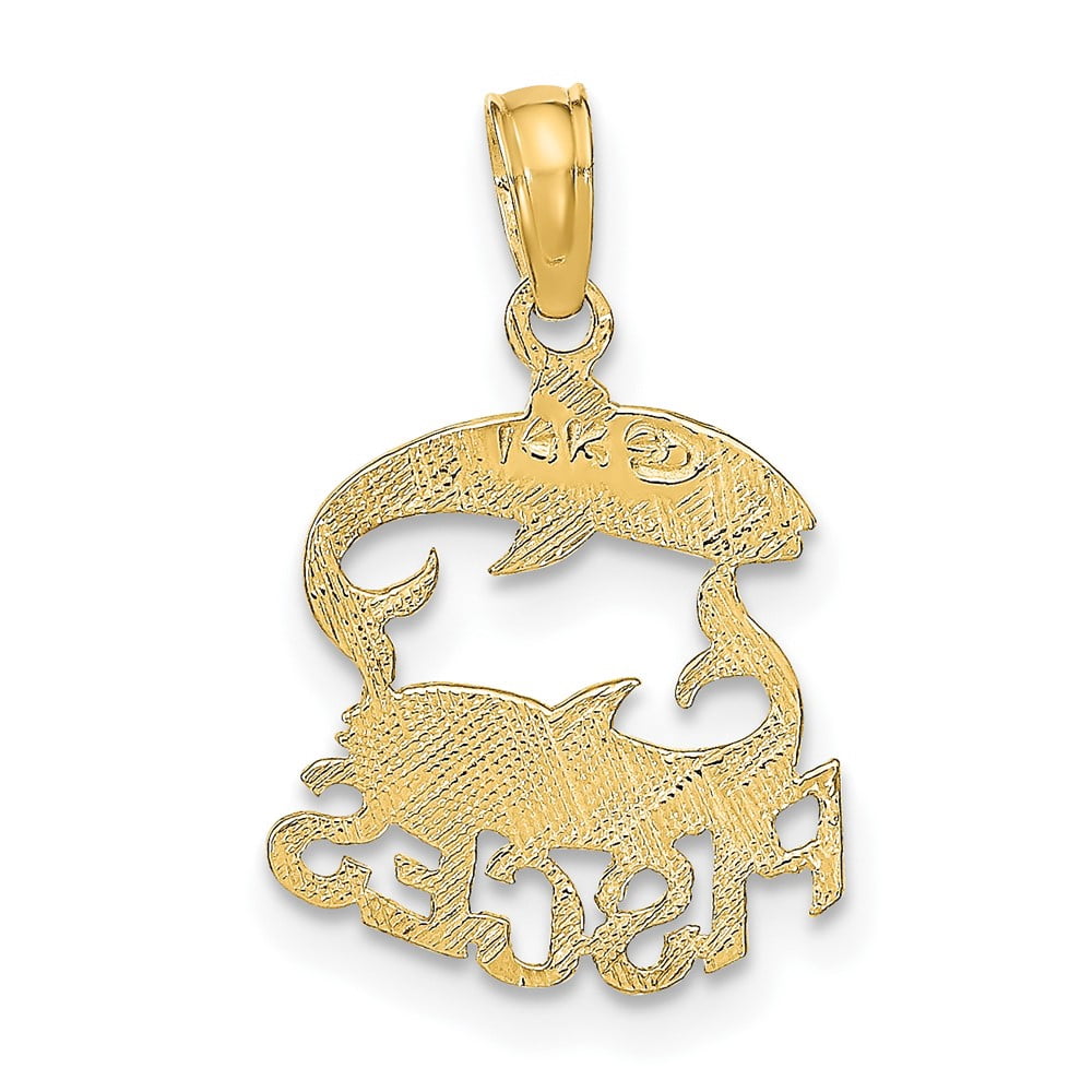 Finest Gold 10K Pisces Zodiac Charm