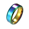thumbnail image 1 of Bagues à Doigts Miroir en Acier Inoxydable Mode Simple Unisexe Cadeaux de Bijoux, 1 of 1