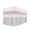 Pink, variant on Blue Brown Morocco Wrap Around Bed Skirts for Queen Bed 18" Drop,Bed Skirt with Adjustable Elastic Belt Dust Ruffle Bed Valance for Bedroom Hotel Geometric Stripes Aqua Stitching Bed Frame Cover