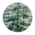thumbnail image 2 of PIKWEEK Fitted Tablecloth for Round Table,Christmas Watercolor Xmas Tree White Table Cover with Elastic Edge Waterproof Table Cloth,Winter Snowflake Cedar Circle Table Covers for Kitchen Indoor, 2 of 7